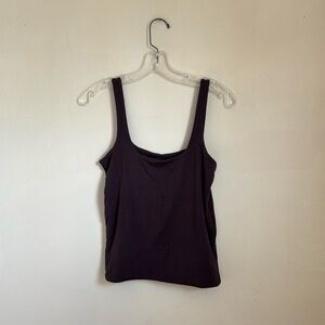 J. Crew FormKnit Scoop Neck Tank Top in Brown Small NWOT